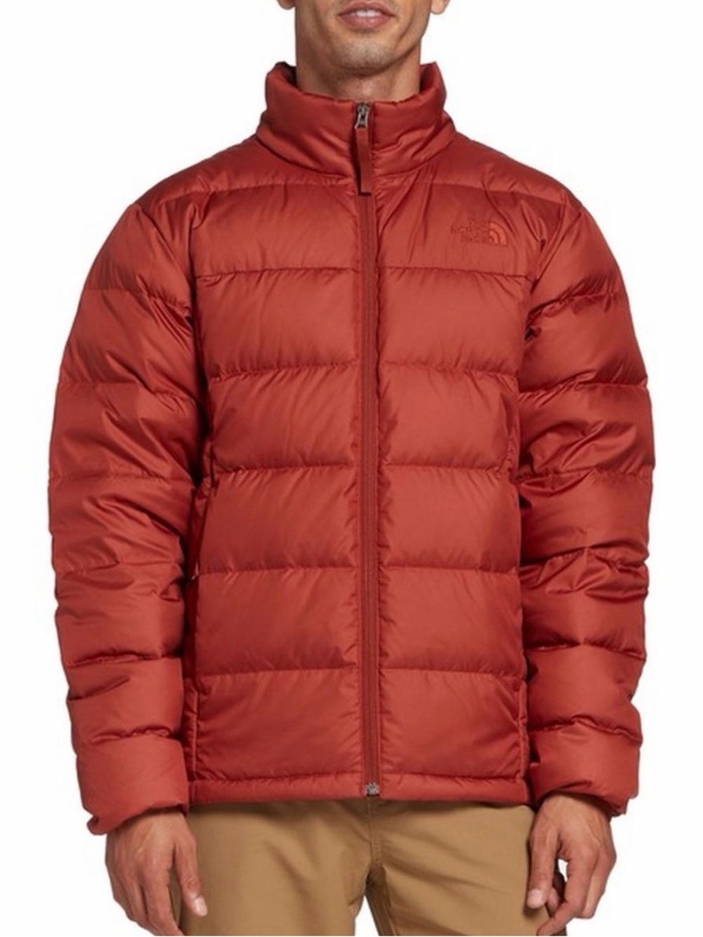 The North Face Men's Rust Red Puffer Jacket